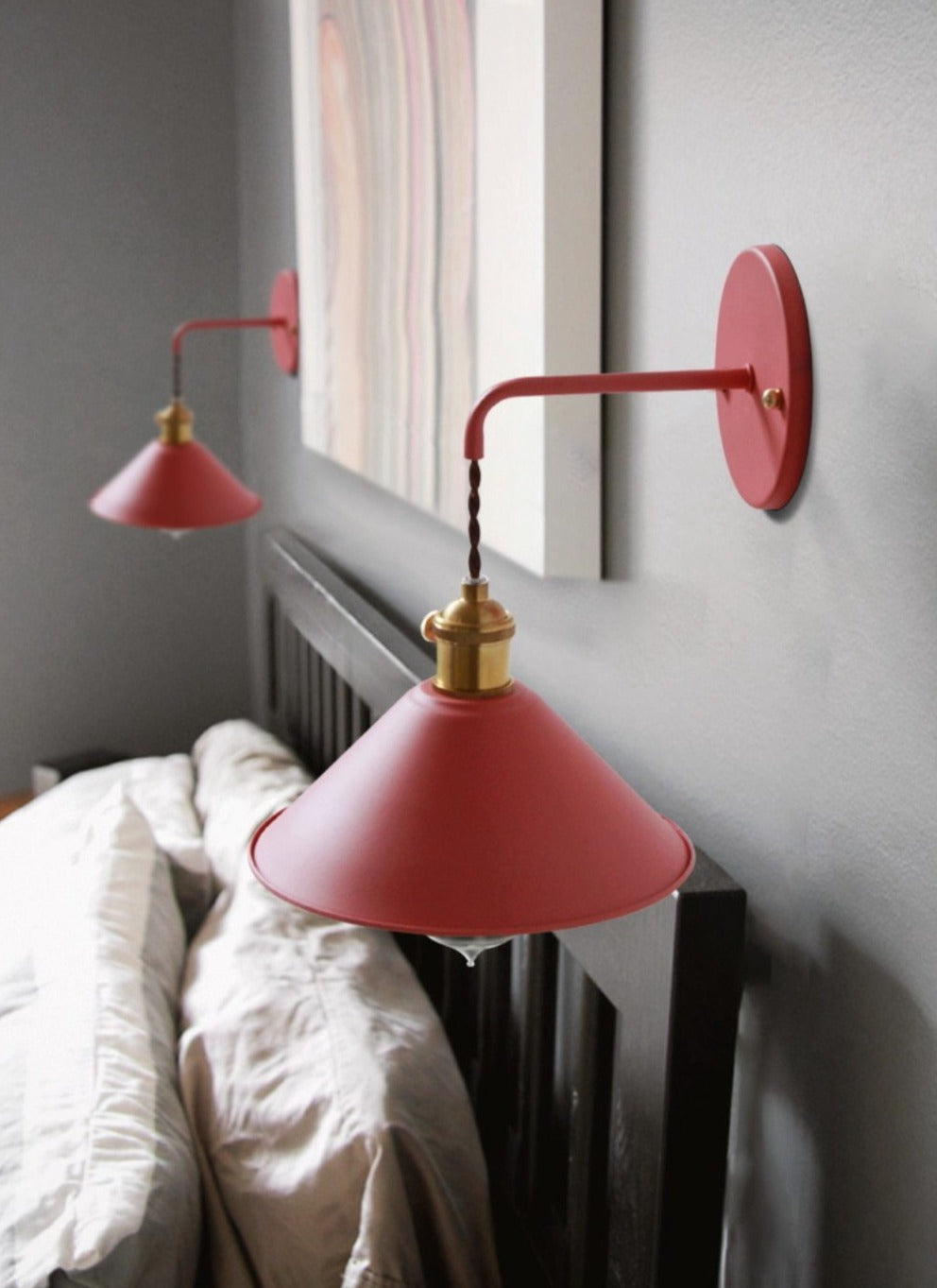 Vintage Wall Lamps in Lively Colours