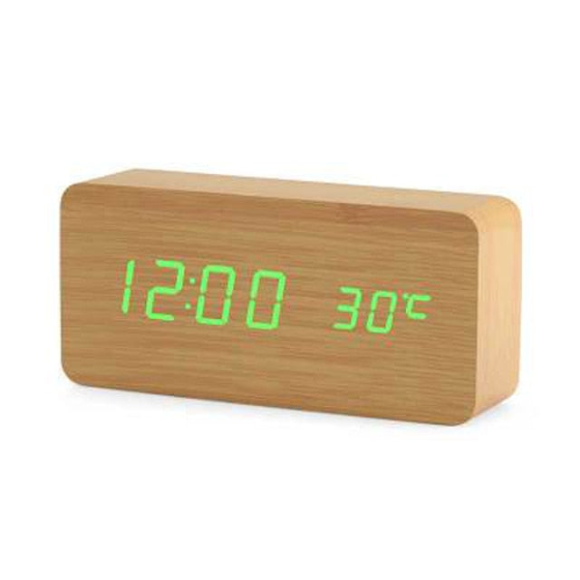 Nordic Digital LED Alarm Clock with Voice Control - Make Your Mornings Effortless!