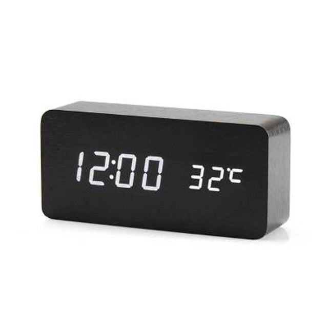 Nordic Digital LED Alarm Clock with Voice Control - Make Your Mornings Effortless!
