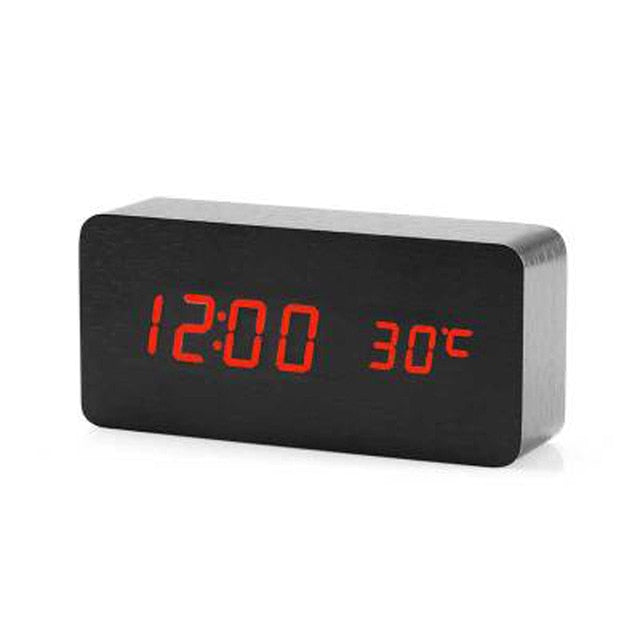 Nordic Digital LED Alarm Clock with Voice Control - Make Your Mornings Effortless!