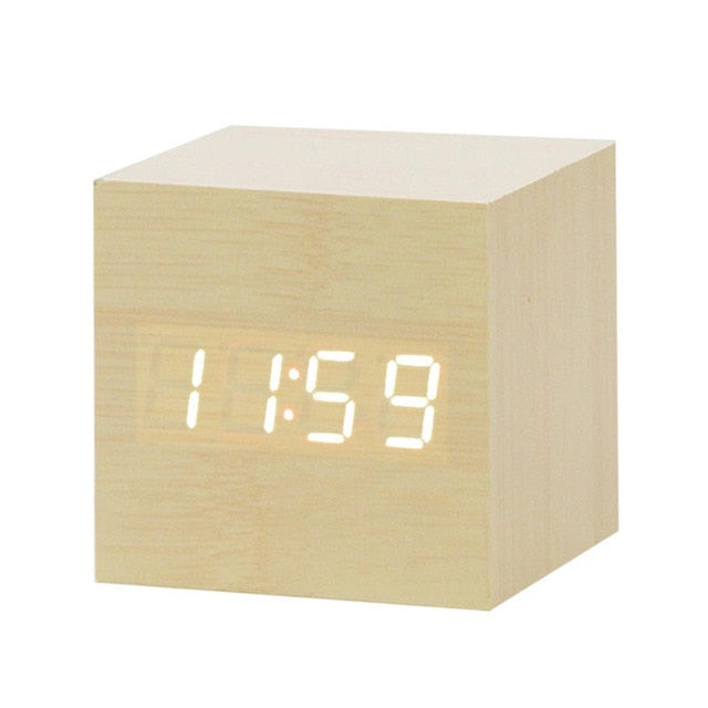 Nordic Digital LED Alarm Clock with Voice Control - Make Your Mornings Effortless!