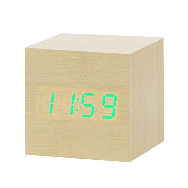 Nordic Digital LED Alarm Clock with Voice Control - Make Your Mornings Effortless!