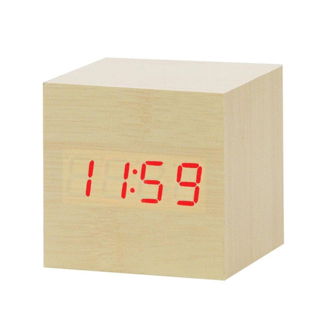 Nordic Digital LED Alarm Clock with Voice Control - Make Your Mornings Effortless!