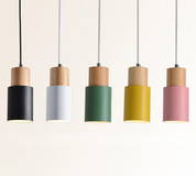 Ingrid Scandinavian Pendant Lamp in Wood and Metal