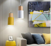 Ingrid Scandinavian Pendant Lamp in Wood and Metal