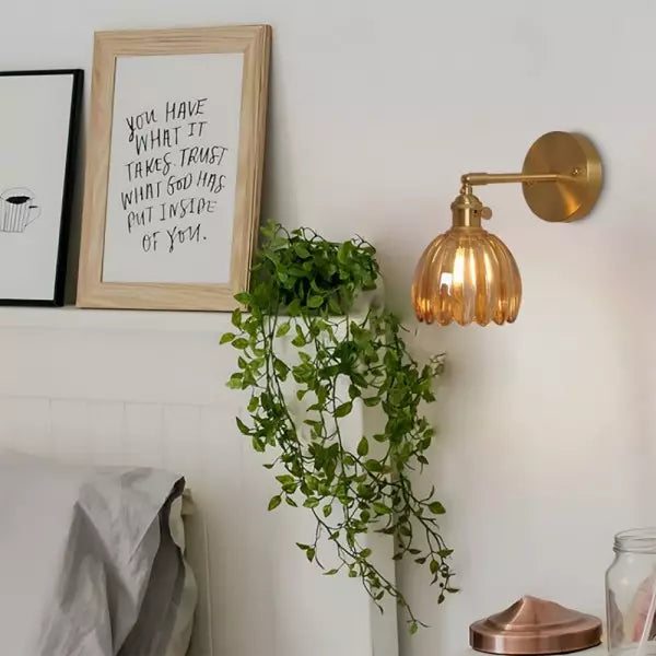 Retro – Wall Lamp Glass Tulip Bud