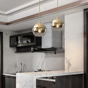 LichtMeester - Modern Globe Design Pendant Light Made of Glass with LED Lighting for Kitchen and Dining Room