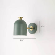 Modern Macaron Metal Cylinder Wall Light with 1 Bulb