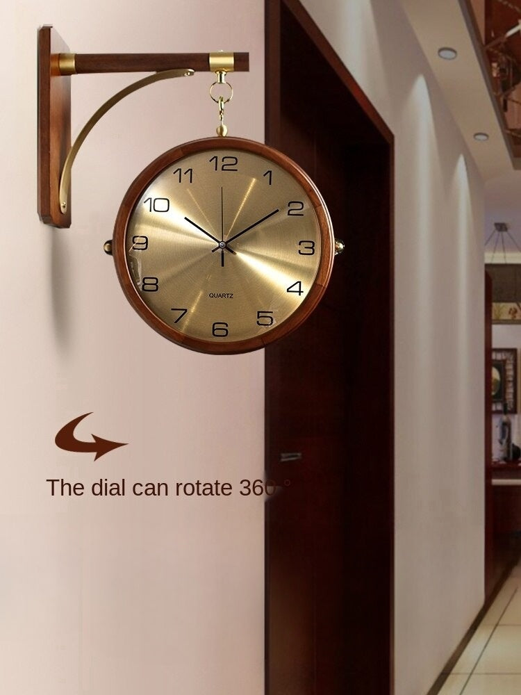 Elegance Duo - Stylish Double-Sided Wall Clock