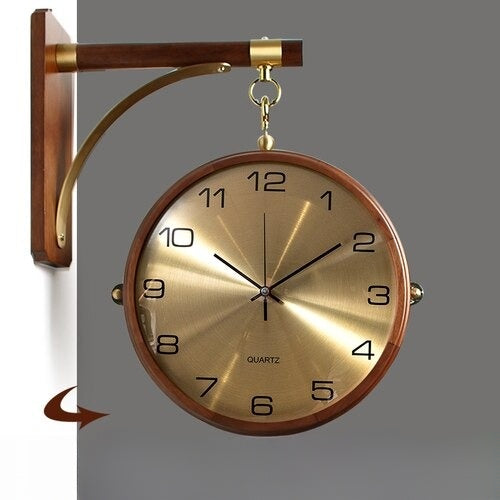 Elegance Duo - Stylish Double-Sided Wall Clock