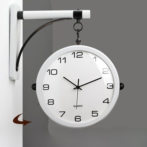 Elegance Duo - Stylish Double-Sided Wall Clock