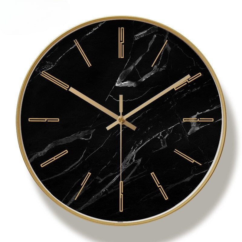 Marble Luxe Wall Clock | Stylish Marble Clock for a Luxurious Interior