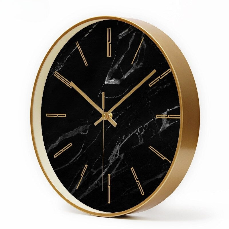 Marble Luxe Wall Clock | Stylish Marble Clock for a Luxurious Interior