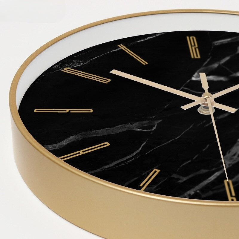 Marble Luxe Wall Clock | Stylish Marble Clock for a Luxurious Interior