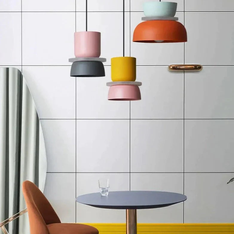 LuminaGlow - Modern Pendant Light in Scandinavian Macaron Style