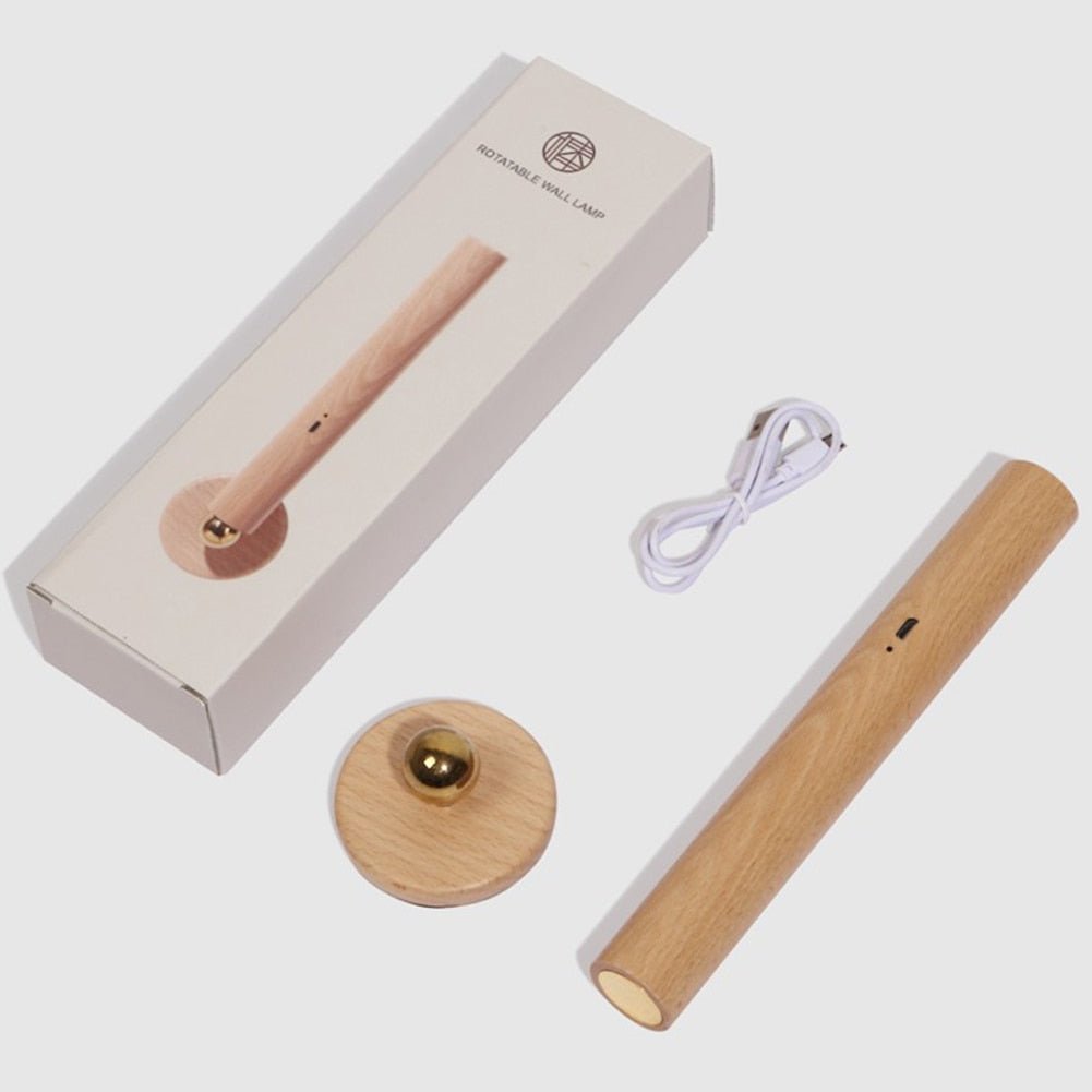 Magnetic 360 Nordic Design Wooden Wall Lamp