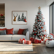 AvenlyHome| 6ft Christmas Tree With Foldable Base | Easy Setup | Green | No Container Needed