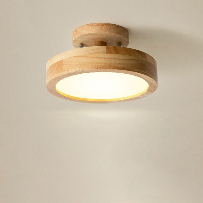 Nordic Log Round LED Semi-Recessed Ceiling Light