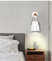 HoutArm - Wall Lamp with Iron Lampshade and Wooden Arm