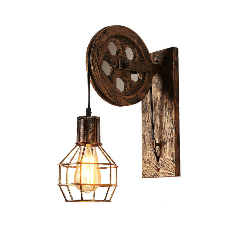LichtKooi - Geometric Wall Lamp with Iron Lampshade