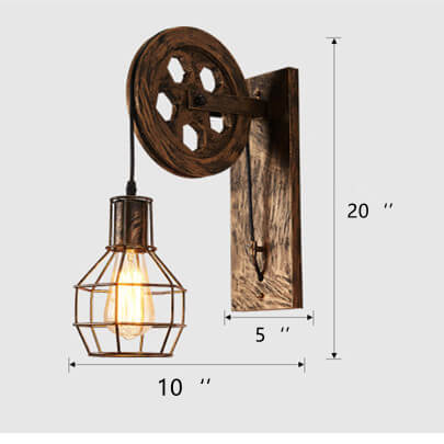 LichtKooi - Geometric Wall Lamp with Iron Lampshade