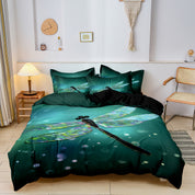 GlowingGarden - Luxe Dragonfly Duvet Cover Bedding Set