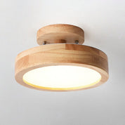 Nordic Log Round LED Semi-Recessed Ceiling Light