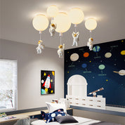 Fateh Modern Moon/Astronaut LED Ceiling Lamp in Acrylic