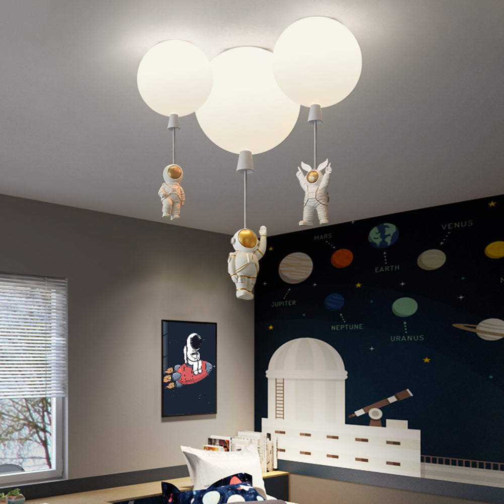 Fateh Modern Moon/Astronaut LED Ceiling Lamp in Acrylic