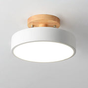 Nordic Log Round LED Semi-Recessed Ceiling Light