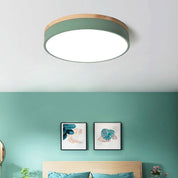 Morandi Modern Ceiling Lamp White Grey Metal Wood Bedroom Living Room