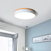Morandi Modern Ceiling Lamp White Grey Metal Wood Bedroom Living Room