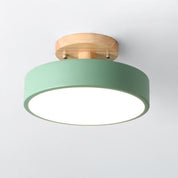 Nordic Log Round LED Semi-Recessed Ceiling Light