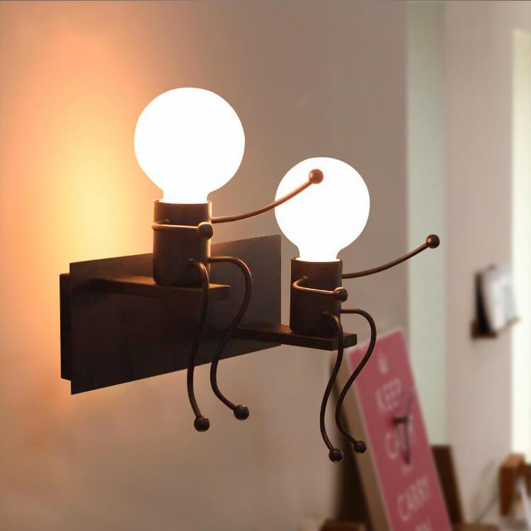 MetalMaster - Robot Wall Lamp Made of Wrought Iron