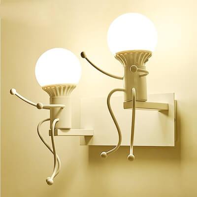 MetalMaster - Robot Wall Lamp Made of Wrought Iron