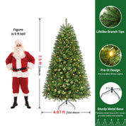 AvenlyHome|1.8m Prelit Christmas Tree|250 Warm White LED|778 Tips|Easy Setup