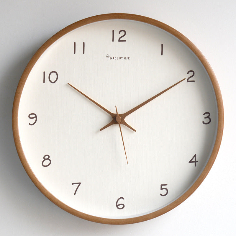 Simple Analogue Solid Wood Wall Clock for Home - Timeless and Elegant!