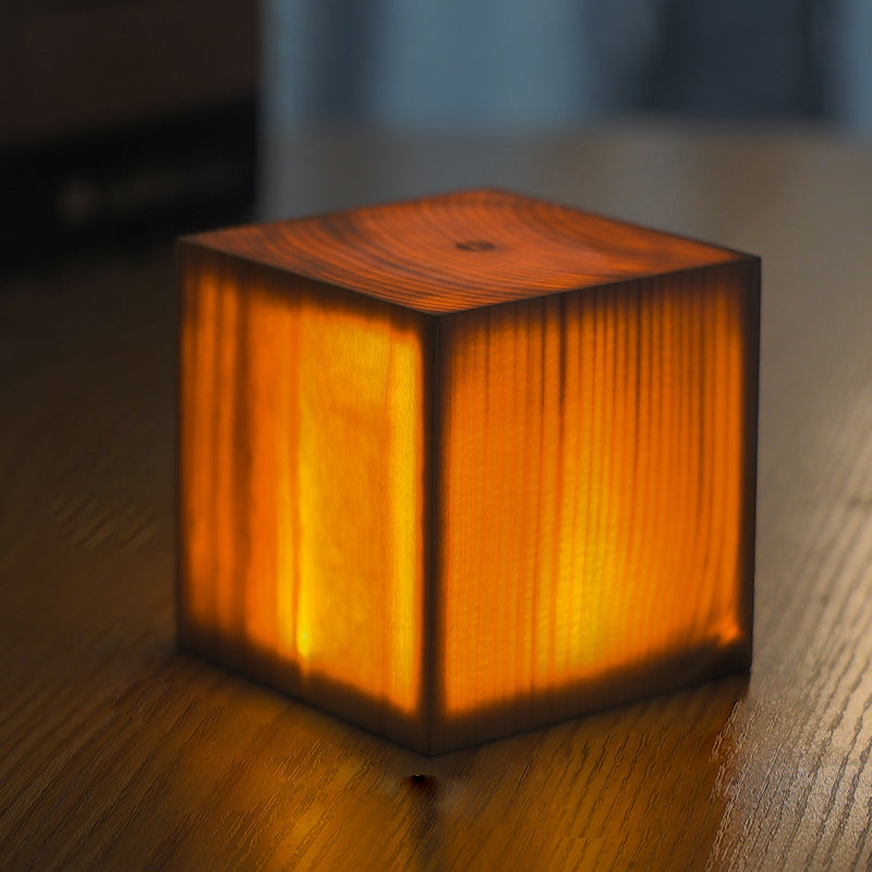 GlowWood - Table Lamp with Built-in Battery and Touch Control LED Lighting for Bedroom and Desk