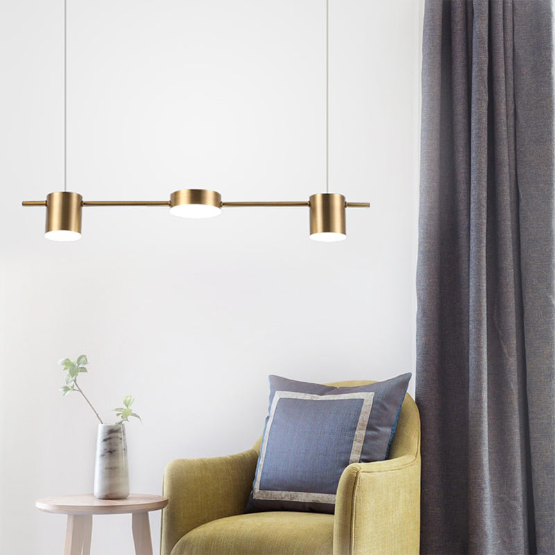 Aluminium Drum Pendant Light - Modern Lighting for a Kitchen Island