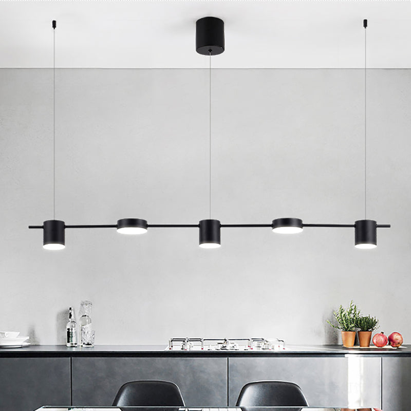 Aluminium Drum Pendant Light - Modern Lighting for a Kitchen Island