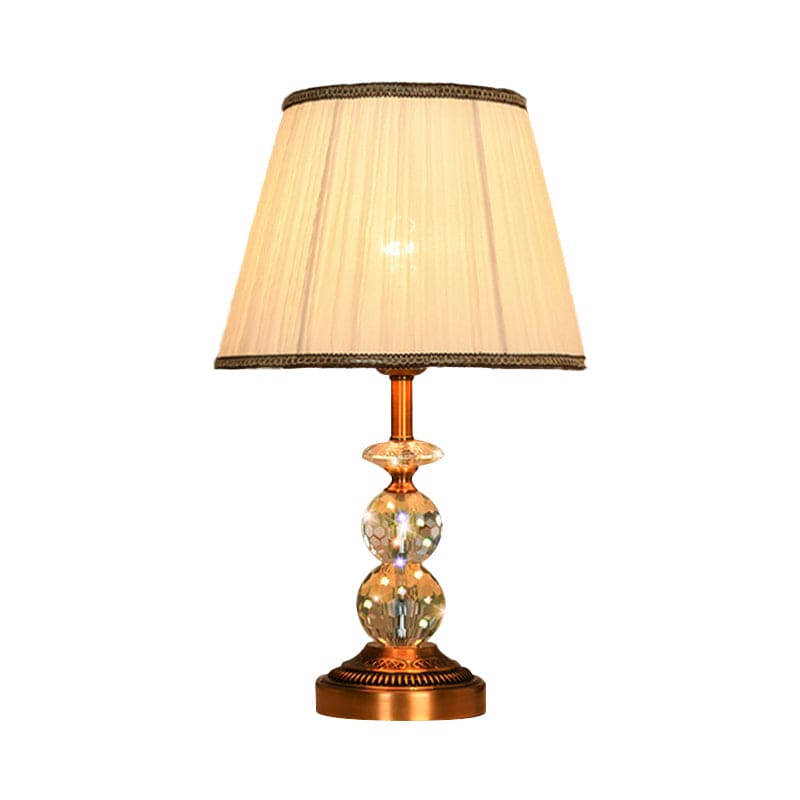 KristalGlow - Table Lamp with Tapered Shape and Faceted Crystal Balls