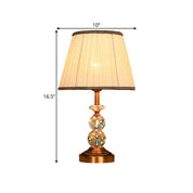 KristalGlow - Table Lamp with Tapered Shape and Faceted Crystal Balls