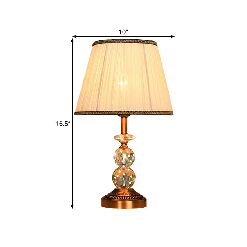 KristalGlow - Table Lamp with Tapered Shape and Faceted Crystal Balls