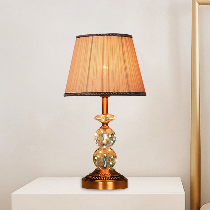 KristalGlow - Table Lamp with Tapered Shape and Faceted Crystal Balls