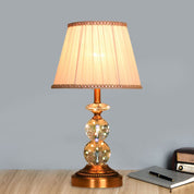 KristalGlow - Table Lamp with Tapered Shape and Faceted Crystal Balls