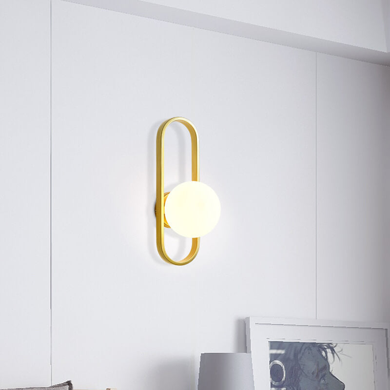 Light Circle - Modern wall lamp with glass globe and circular design