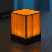 GlowWood - Table Lamp with Built-in Battery and Touch Control LED Lighting for Bedroom and Desk