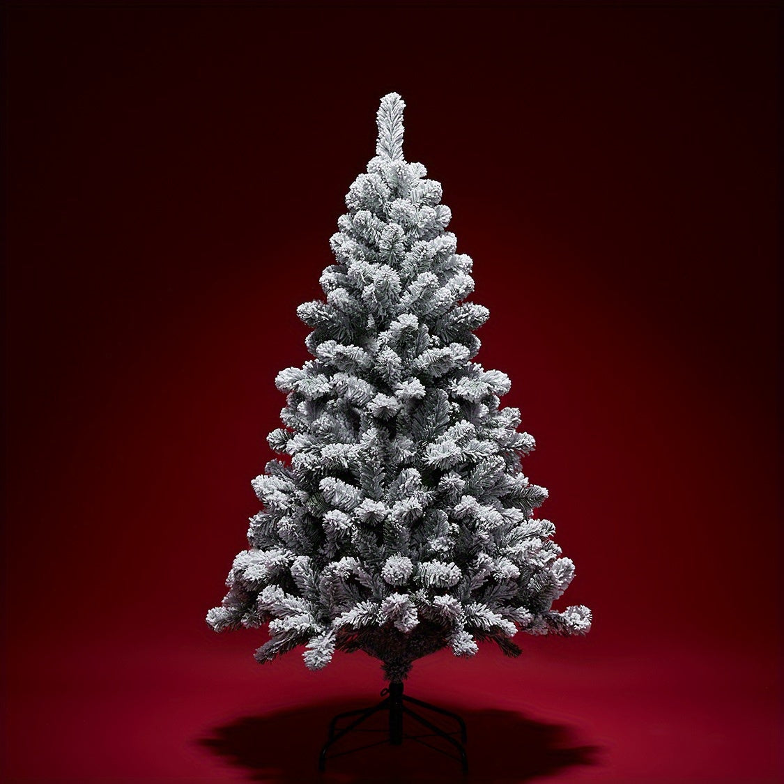 AvenlyHome| Pine Flocked Tree | Plastic | 3 Sizes Green | Battery-Free Decor