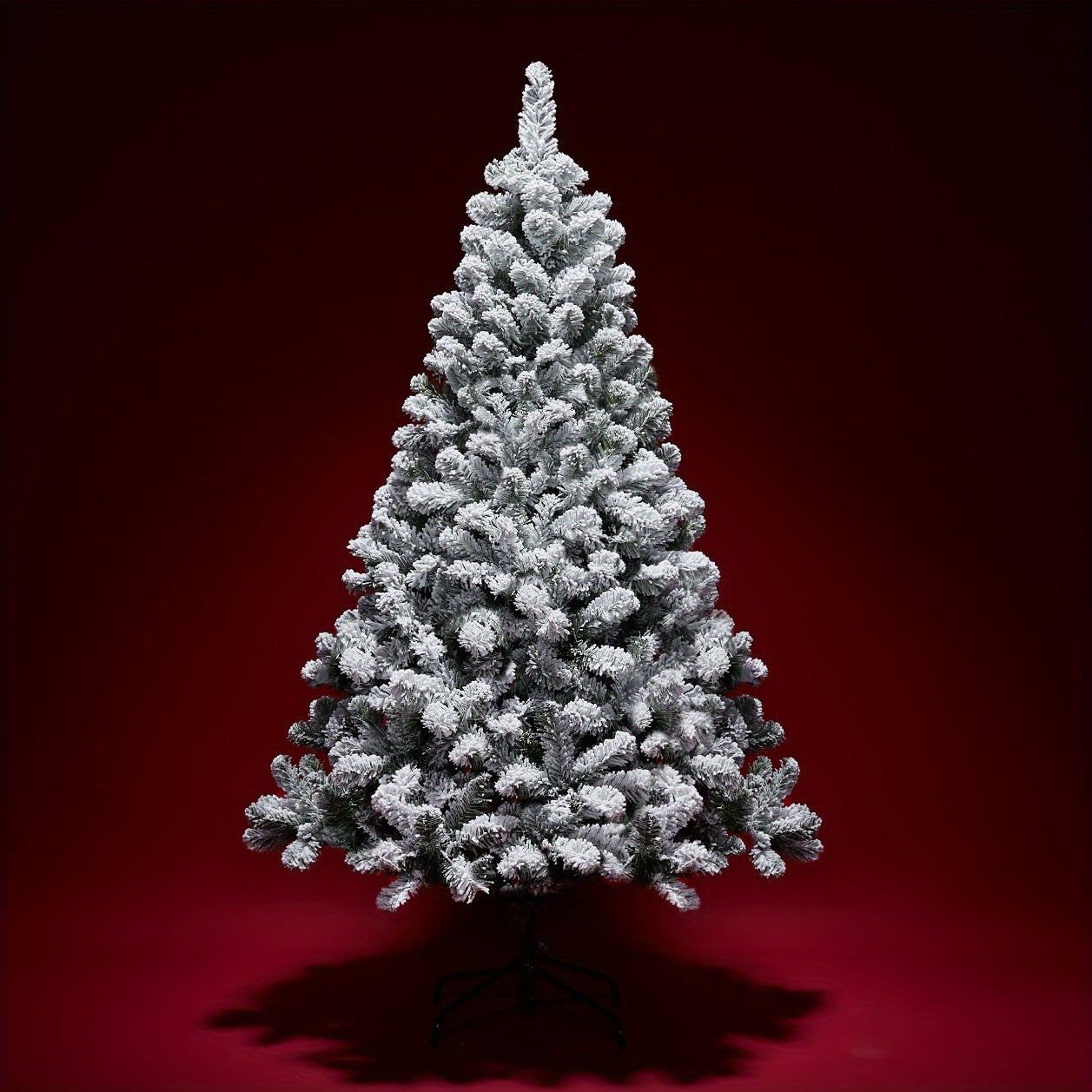 AvenlyHome| Pine Flocked Tree | Plastic | 3 Sizes Green | Battery-Free Decor