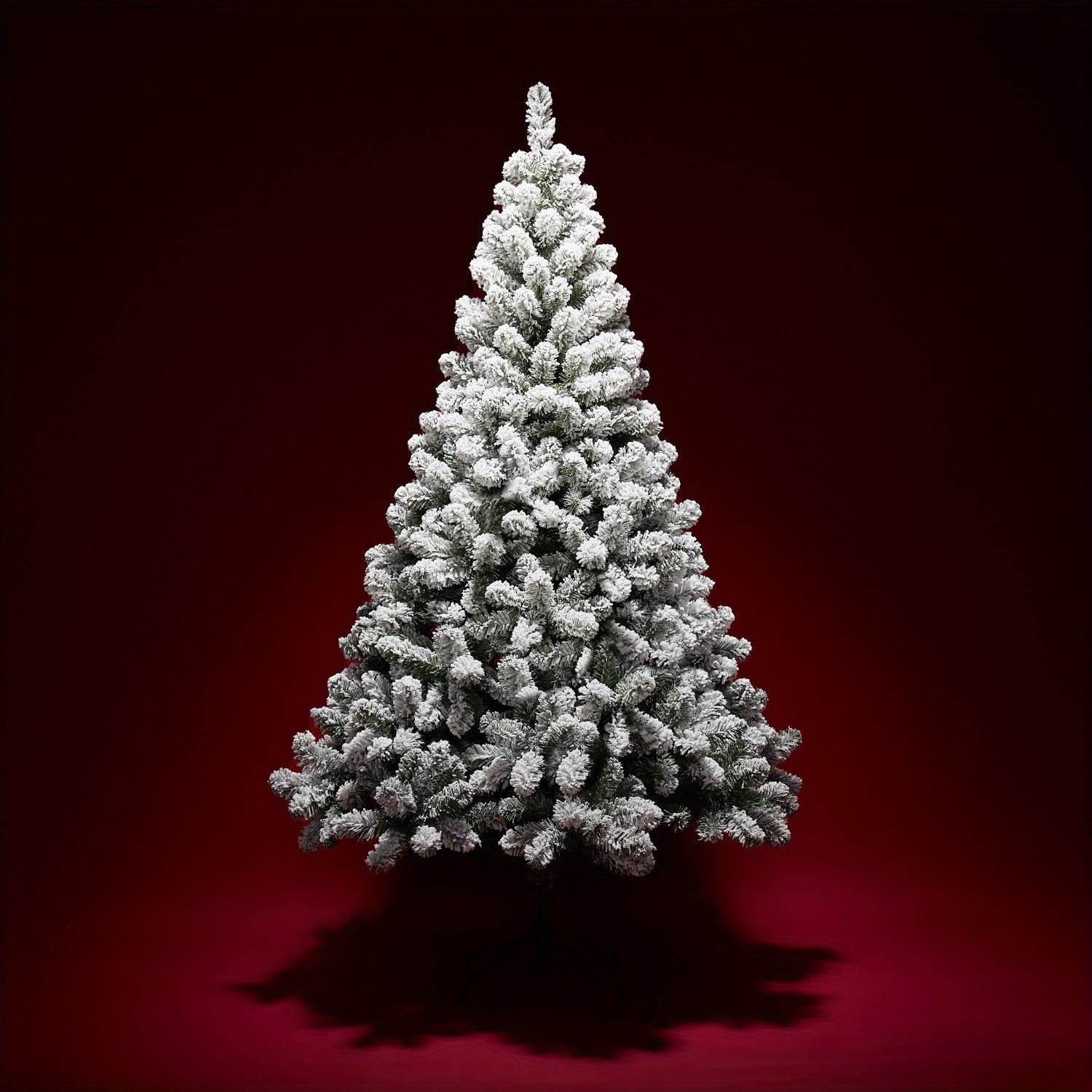 AvenlyHome| Pine Flocked Tree | Plastic | 3 Sizes Green | Battery-Free Decor